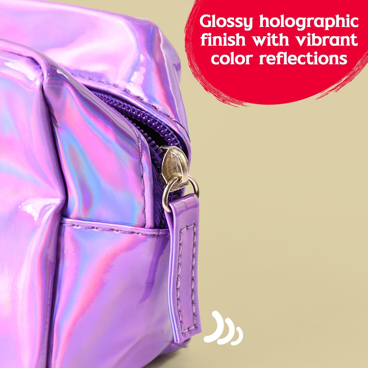 Holographic Shiny Waterproof Travel Cosmetic Pouch (1 Pc) Holographic Shiny Waterproof Travel Cosmetic Pouch (1 Pc)